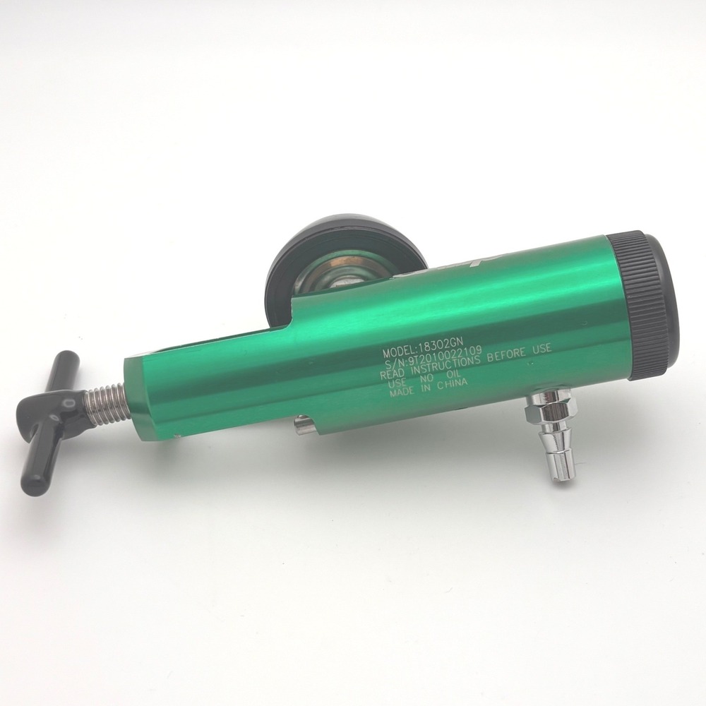 Drive Medical 18302GN Oxygen Regulator CGA 870 Green Aluminum 0-15 LPM PSI Gauge - Picture 4 of 5